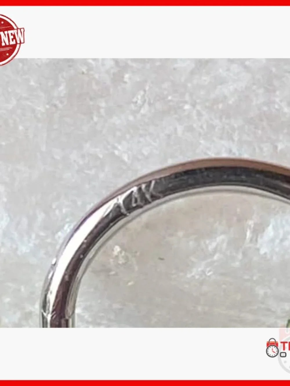 14kt Gold CZ Triangle Hinged Segment Ring - 16g Body Jewelry